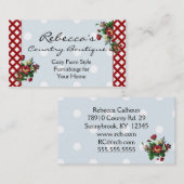 万能国のバラの点およびギンガム 名刺 (正面/裏面)