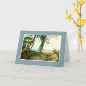 万能挨拶状-井戸ビーチ、ノーフォーク カード (黄色い花)