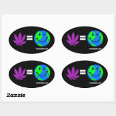 万能薬=ハッピーアース 楕円形シール (シート)