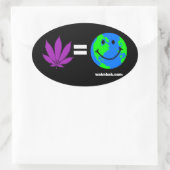 万能薬=ハッピーアース 楕円形シール (バッグ)