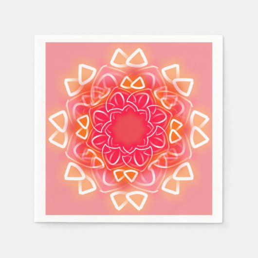 万花鏡のプリント スタンダードカクテルナプキン (正面)