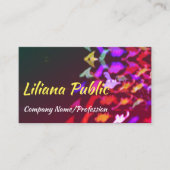 万華鏡きらめくパターン（の模様が）ある状の名刺 名刺 (正面)