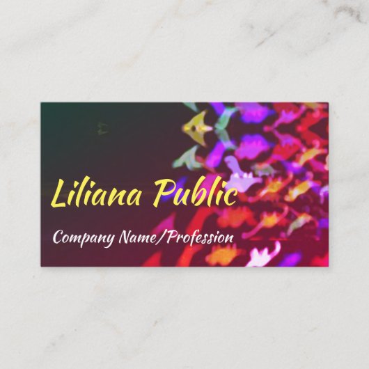 万華鏡きらめくパターン（の模様が）ある状の名刺 名刺 (正面)