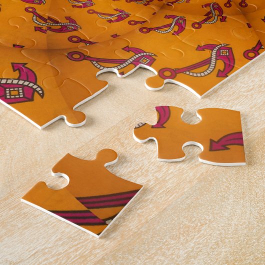 万華鏡のように千変万化するパターンいかりアートプリント ジグソーパズル (側面)