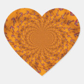万華鏡のように千変万化するパターンいかりアートプリント ハートシール (正面)