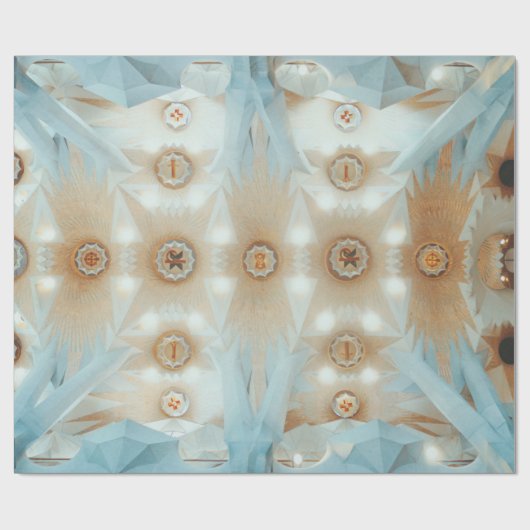 万華鏡のように千変万化するパターンによる天井撮影 ラッピングペーパー (フラット)