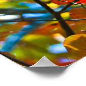 万華鏡のように千変万化するパターンのカラー紅葉 ポスター (角)