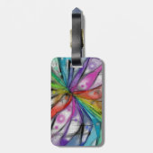 万華鏡のように千変万化するパターンのトンボ ラゲッジタグ (裏面縦)