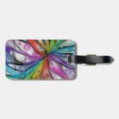 万華鏡のように千変万化するパターンのトンボ ラゲッジタグ (裏面横)