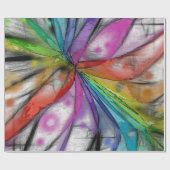 万華鏡のように千変万化するパターンのトンボ ラッピングペーパー (フラット)