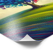 万華鏡のように千変万化するパターンのハートツリー フォトプリント            (角)