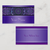 万華鏡のように千変万化するパターンのフラクタルの曼荼羅V + あなたの文字 名刺 (正面/裏面)