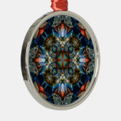 万華鏡のように千変万化するパターンのフラクタル576 メタルオーナメント (右)