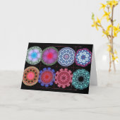 万華鏡のように千変万化するパターンのメドレー カード (黄色い花)