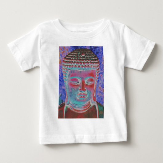 万華鏡のように千変万化するパターンの仏絵を描 ベビーTシャツ (正面)
