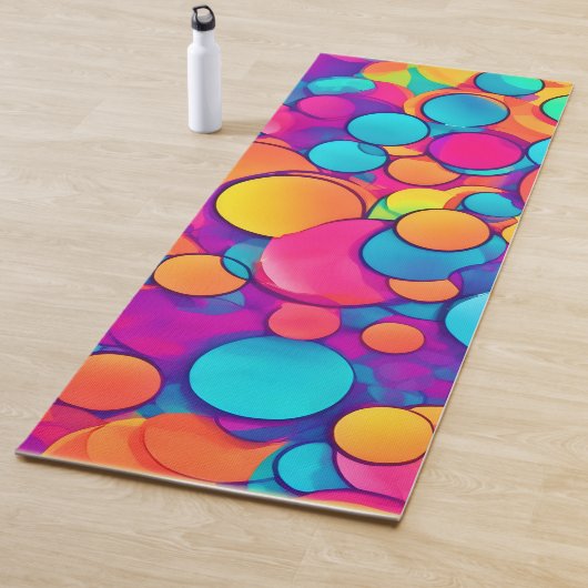 万華鏡のように千変万化するパターンの円形夢 ヨガマット (インサイチュ)