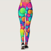 万華鏡のように千変万化するパターンの円形夢 レギンス (裏面)