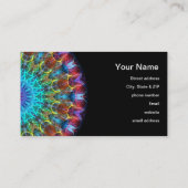 万華鏡のように千変万化するパターンの引き 名刺 (裏面)