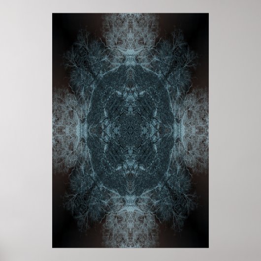 万華鏡のように千変万化するパターンの枝のパターンのポスター ポスター (正面)