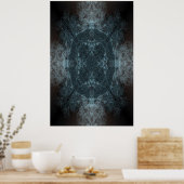 万華鏡のように千変万化するパターンの枝のパターンのポスター ポスター (キッチン)