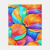 万華鏡のように千変万化するパターンの海シェル フリースブランケット (正面)