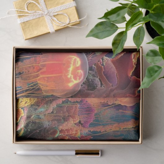 万華鏡のように千変万化するパターンの色ゼリー魚の切り離し 薄葉紙 (ギフト)