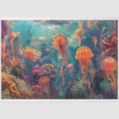 万華鏡のように千変万化するパターンの色ゼリー魚の切り離し 薄葉紙 (正面)