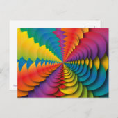 万華鏡のように千変万化するパターンはがき ポストカード (正面/裏面)