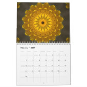 万華鏡のように千変万化するパターンまたは曼荼羅のカレンダー カレンダー (2月 2027)