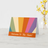 万華鏡のように千変万化するパターンようこそチームの新入社員 カード (黄色い花)