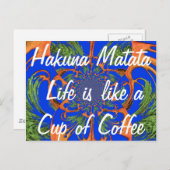 万華鏡のように千変万化するパターンアカシアツリーアートプリント/グラフィック ポストカード (正面/裏面)