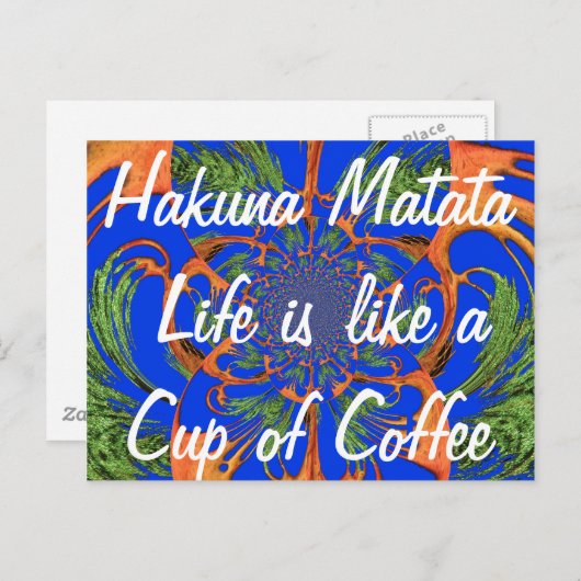 万華鏡のように千変万化するパターンアカシアツリーアートプリント/グラフィック ポストカード (正面/裏面)