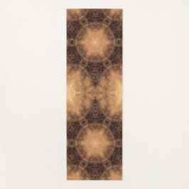 万華鏡のように千変万化するパターンオレンジミストブラックバックグラウンド ヨガマット