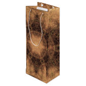 万華鏡のように千変万化するパターンオレンジミストブラックバックグラウンド ワインギフトバッグ (裏面アングル)