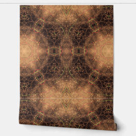 万華鏡のように千変万化するパターンオレンジミストブラックバックグラウンド 壁紙