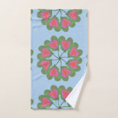 万華鏡のように千変万化するパターンカラジウムリーフ バスタオルセット (ハンドタオル)