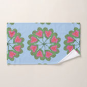 万華鏡のように千変万化するパターンカラジウムリーフ バスタオルセット (ハンドタオル)