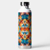 万華鏡のように千変万化するパターンカラフルデザイン ウォーターボトル (左面)