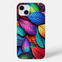 万華鏡のように千変万化するパターンカラーリーフパターンiPhoneケース