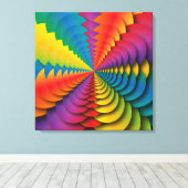 万華鏡のように千変万化するパターンキャンバス キャンバスプリント (インサイチュ (ウッドフロア))