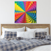 万華鏡のように千変万化するパターンキャンバス キャンバスプリント (インサイチュ (寝室))