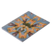 万華鏡のように千変万化するパターンキリン・マンダラ:抽象芸術・サファリ・アート ノートブック (左側)