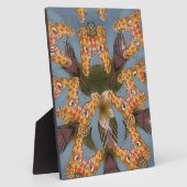 万華鏡のように千変万化するパターンキリン・マンダラ:抽象芸術・サファリ・アート フォトプラーク (側面)