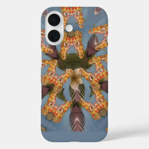 万華鏡のように千変万化するパターンキリン・マンダラ：抽象芸術・サファリ・アート iPhone 16ケース