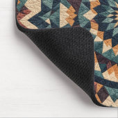 万華鏡のように千変万化するパターンキルトパターン マウスパッド (コーナー)