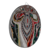 万華鏡のように千変万化するパターンクリスマス:フェスティバルホームデコールセット ダーツボード (正面左)