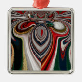万華鏡のように千変万化するパターンクリスマス:フェスティバルホームデコールセット メタルオーナメント (正面)