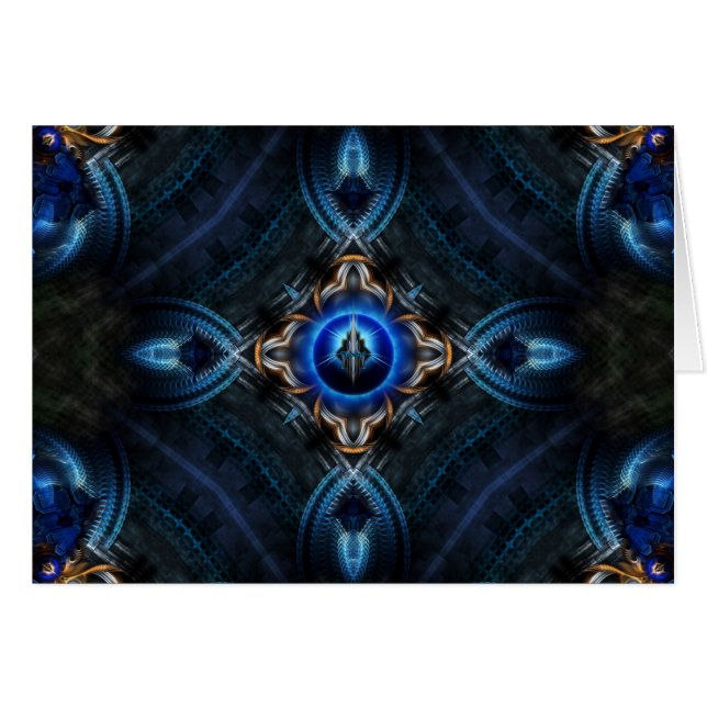 万華鏡のように千変万化するパターンゴールデンブルー (正面横)