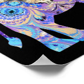 万華鏡のように千変万化するパターンサーカスエレファントプリントポスター ポスター (角)