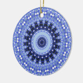 万華鏡のように千変万化するパターンシリーズ – 冬の雪1 セラミックオーナメント (左)